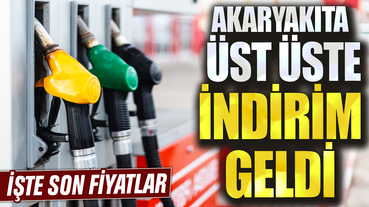 Akaryakıta üst üste indirim geldi! İşte son fiyatlar