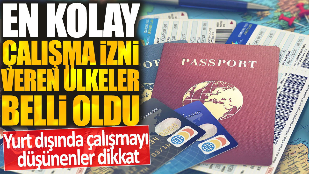 Yurt dışında çalışmayı düşünenler dikkat: En kolay çalışma izni veren ülkeler belli oldu!