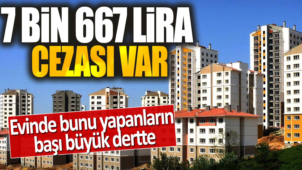 7 bin 667 lira cezası var: Evinde bunu yapanların başı büyük dertte