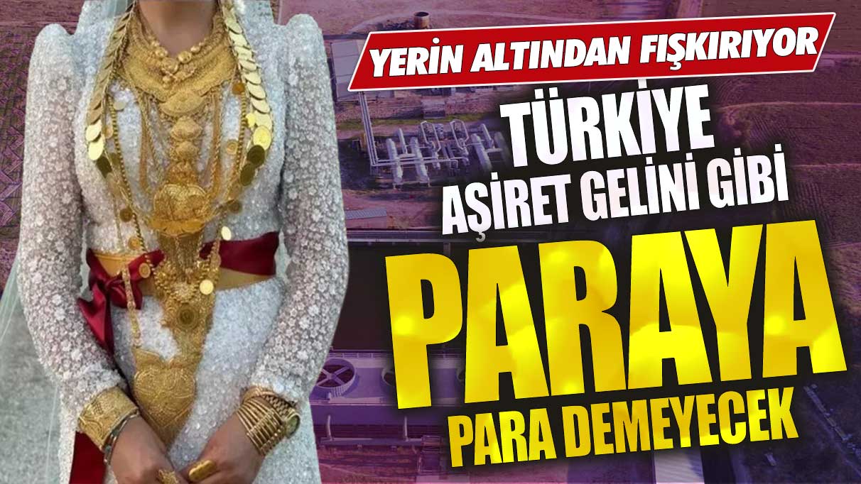 Türkiye aşiret gelini gibi paraya para demeyecek yerin altından fışkırıyor