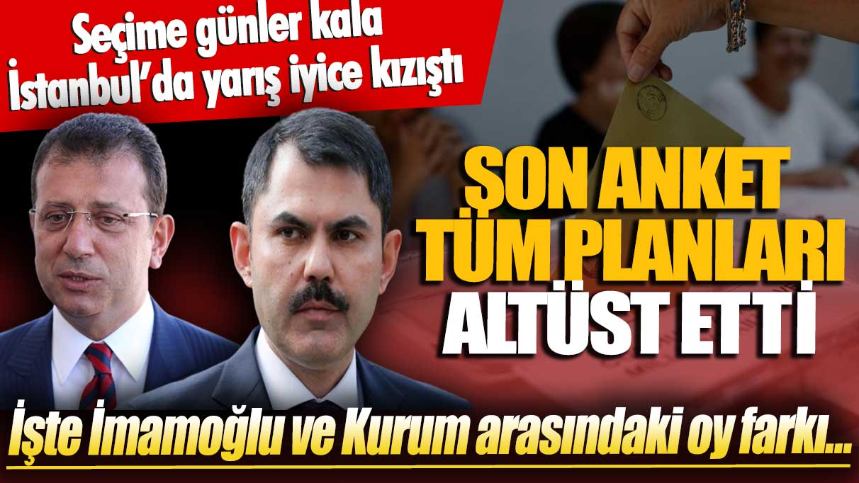 Seçime günler kala İstanbul’da yarış iyice kızıştı! Son anket tüm planları altüst etti