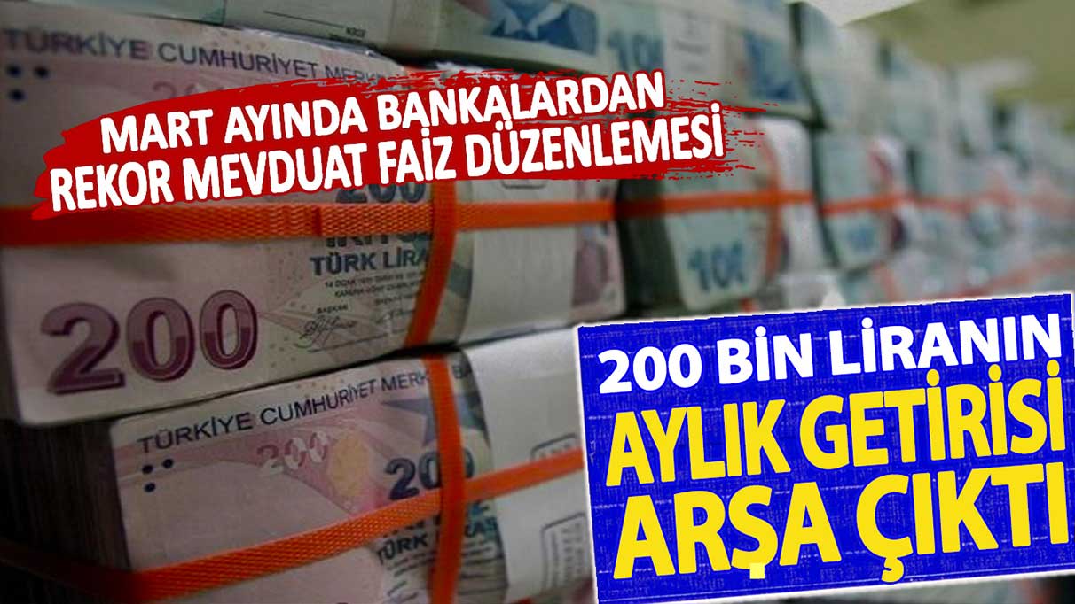 200 bin liranın aylık getirisi arşa çıktı! Mart ayında bankalardan rekor mevduat faiz düzenlemesi