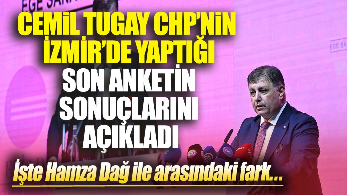 Cemil Tugay CHP'nin yaptığı anketin İzmir sonuçlarını açıkladı