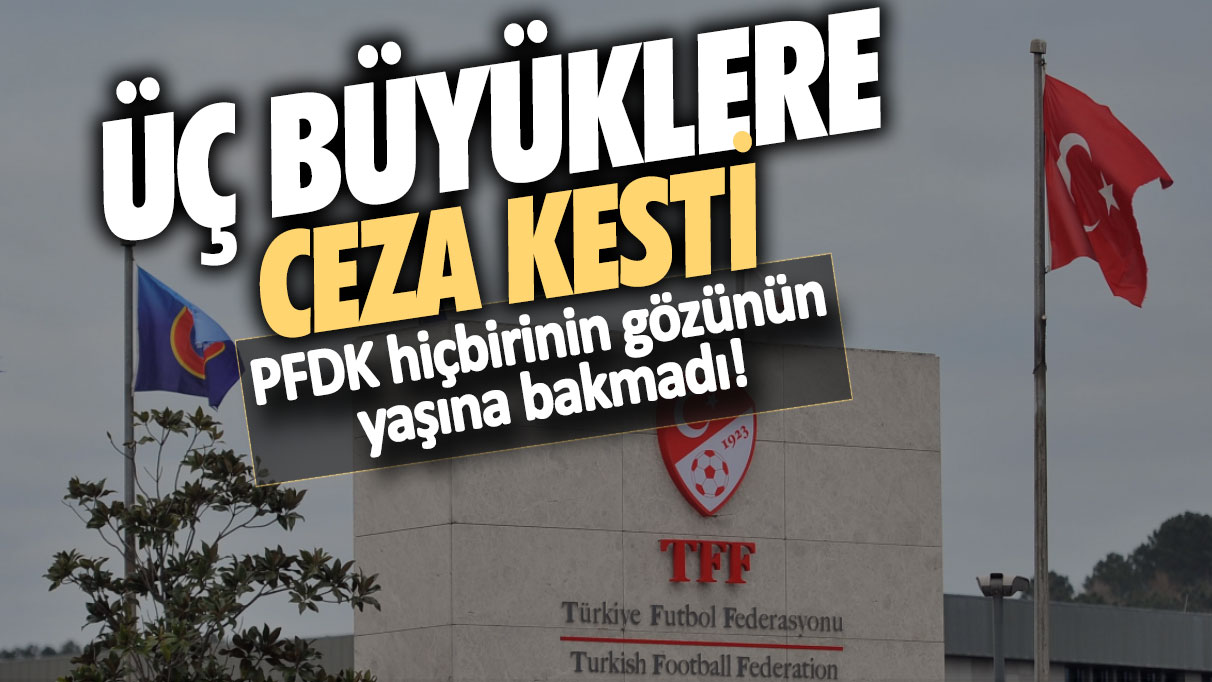 PFDK hiçbirinin gözünün yaşına bakmadı! 3 büyüklere ceza kesti