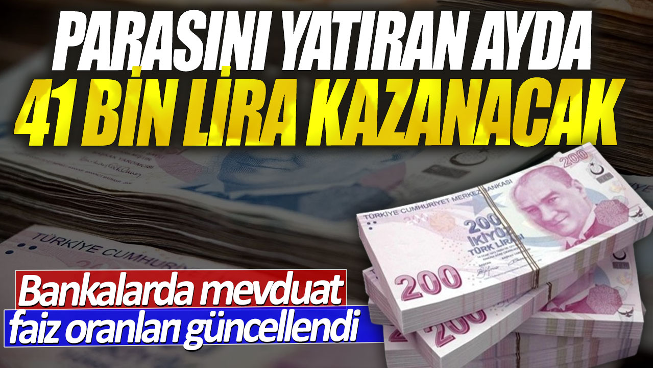 Parasını yatıran ayda 41 bin lira kazanacak! Bankalarda mevduat faiz oranları güncellendi