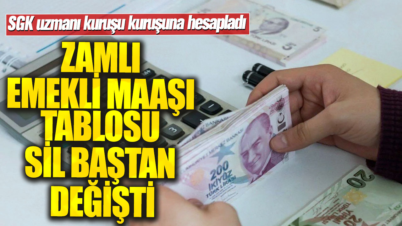 SSK, Bağkur ve memur emeklileri dikkat! Zamlı emekli maaşı tablosu sil baştan değişti: SGK uzmanı kuruşu kuruşuna hesapladı