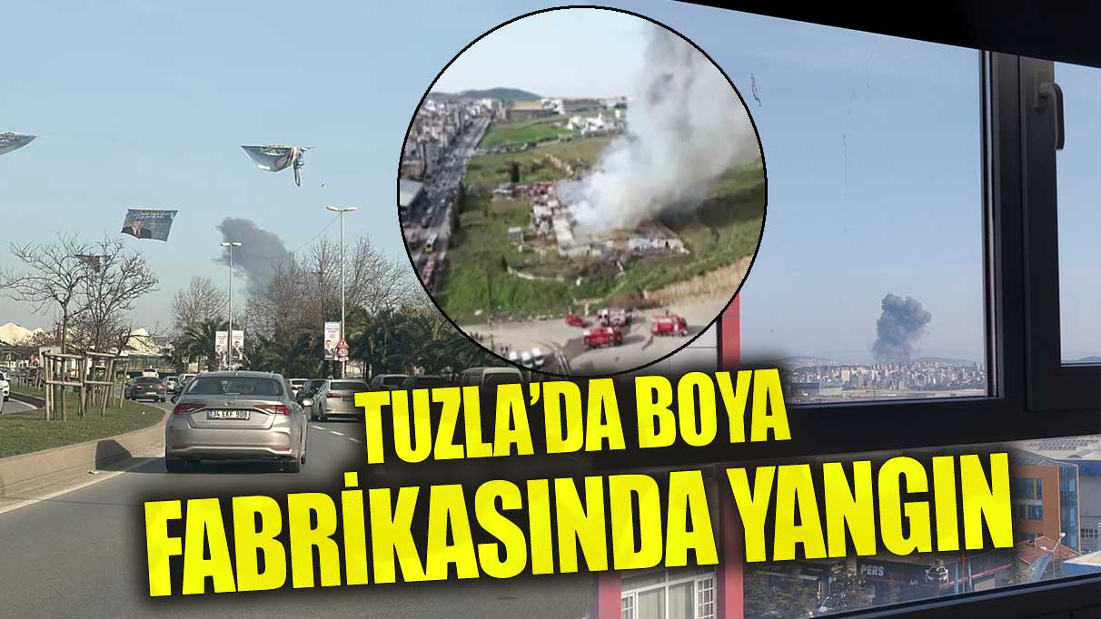 Son dakika Tuzla’da boya fabrikasında yangın