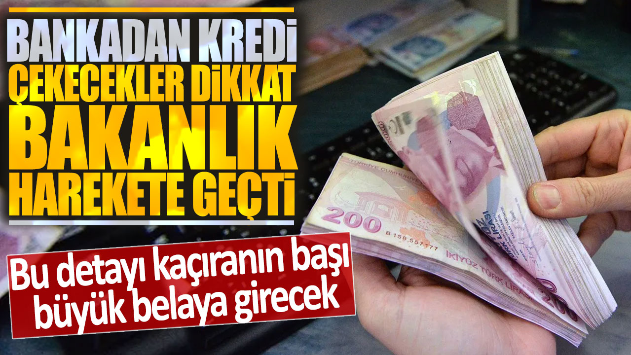 Bankadan kredi çekecekler dikkat bakanlık harekete geçti: Bu detayı kaçıranın başı büyük belaya girecek