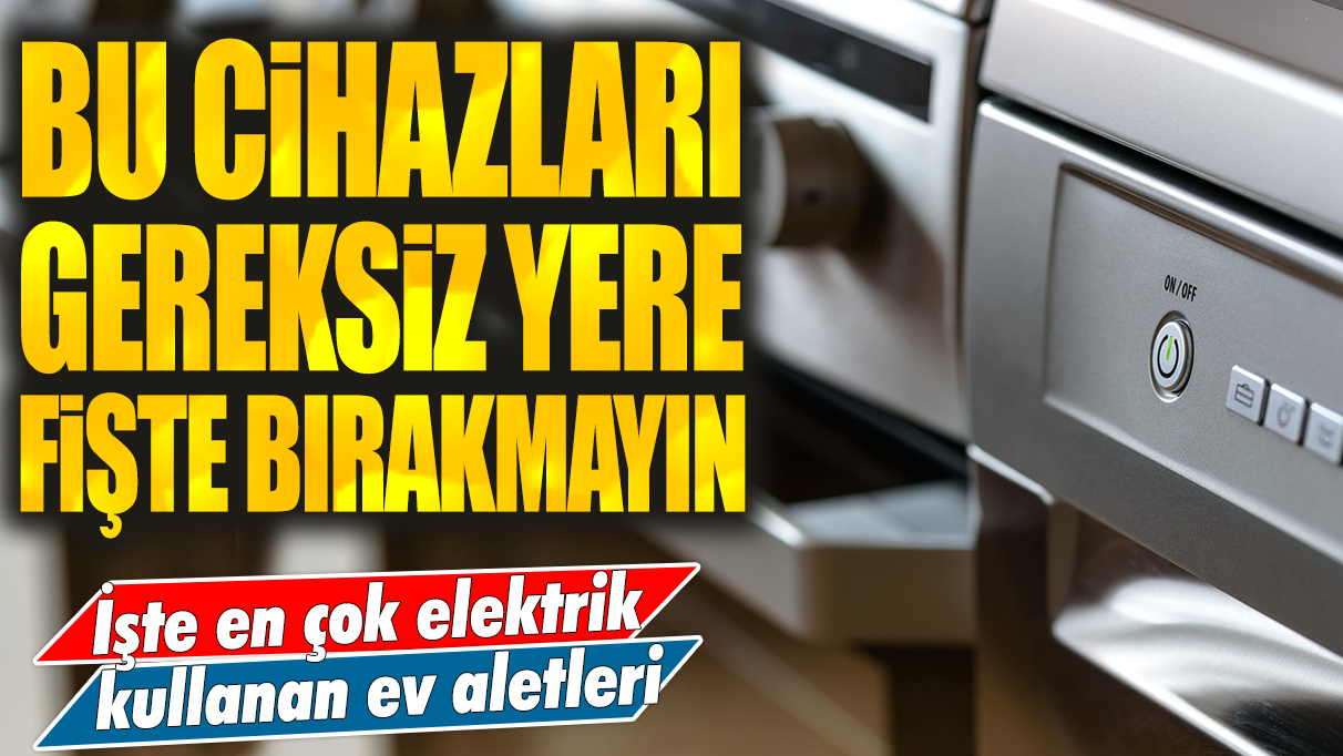 Bu cihazları gereksiz yere fişte bırakmayın! İşte en çok elektrik kullanan ev aletleri