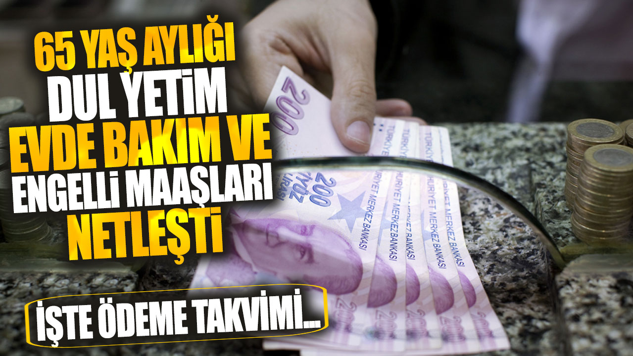 Dul ve yetim evde bakım 65 yaş aylığı ve engelli maaşları netleşti: İşte ödeme takvimi