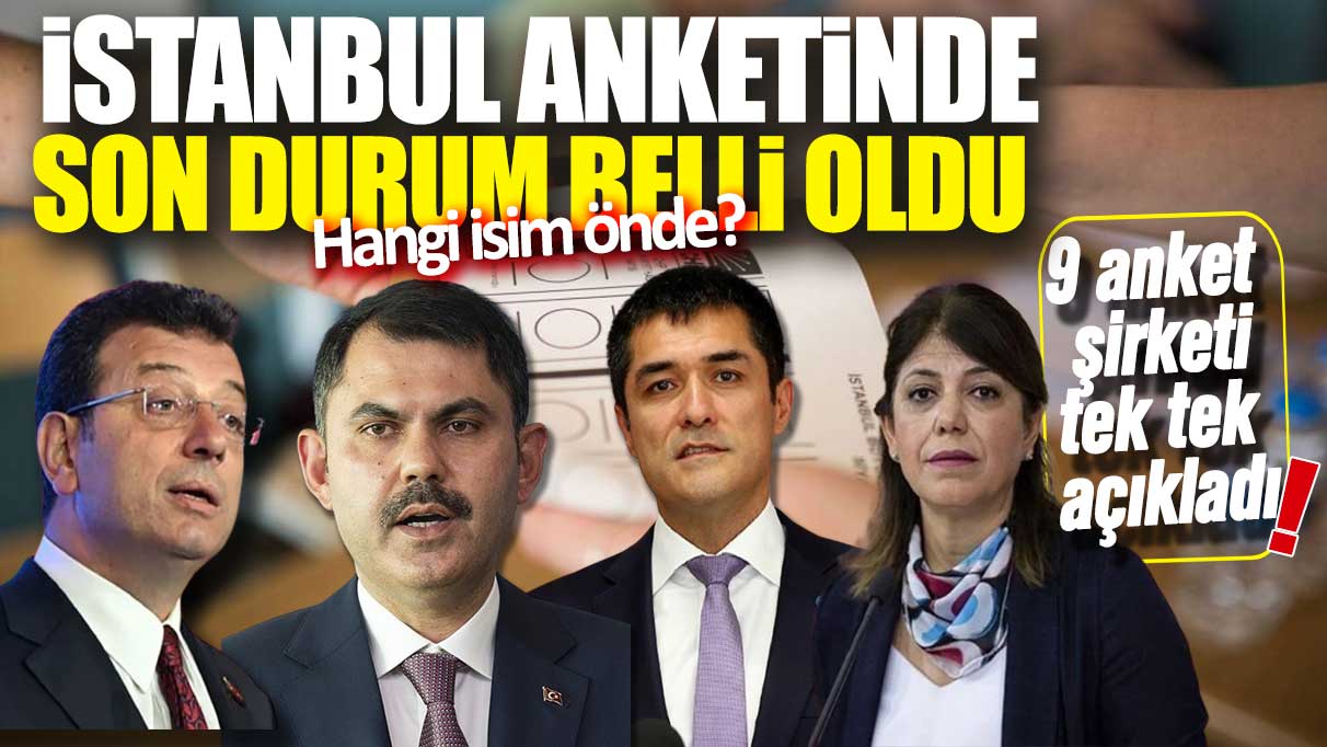 İstanbul anketinde hangi isim önde: 9 anket şirketi tek tek açıkladı!