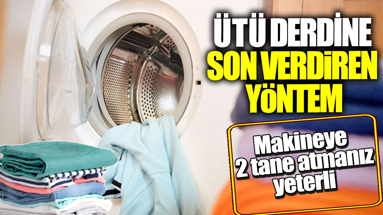 Ütü derdine son verdiren yöntem! Makineye 2 tane atmanız yeterli