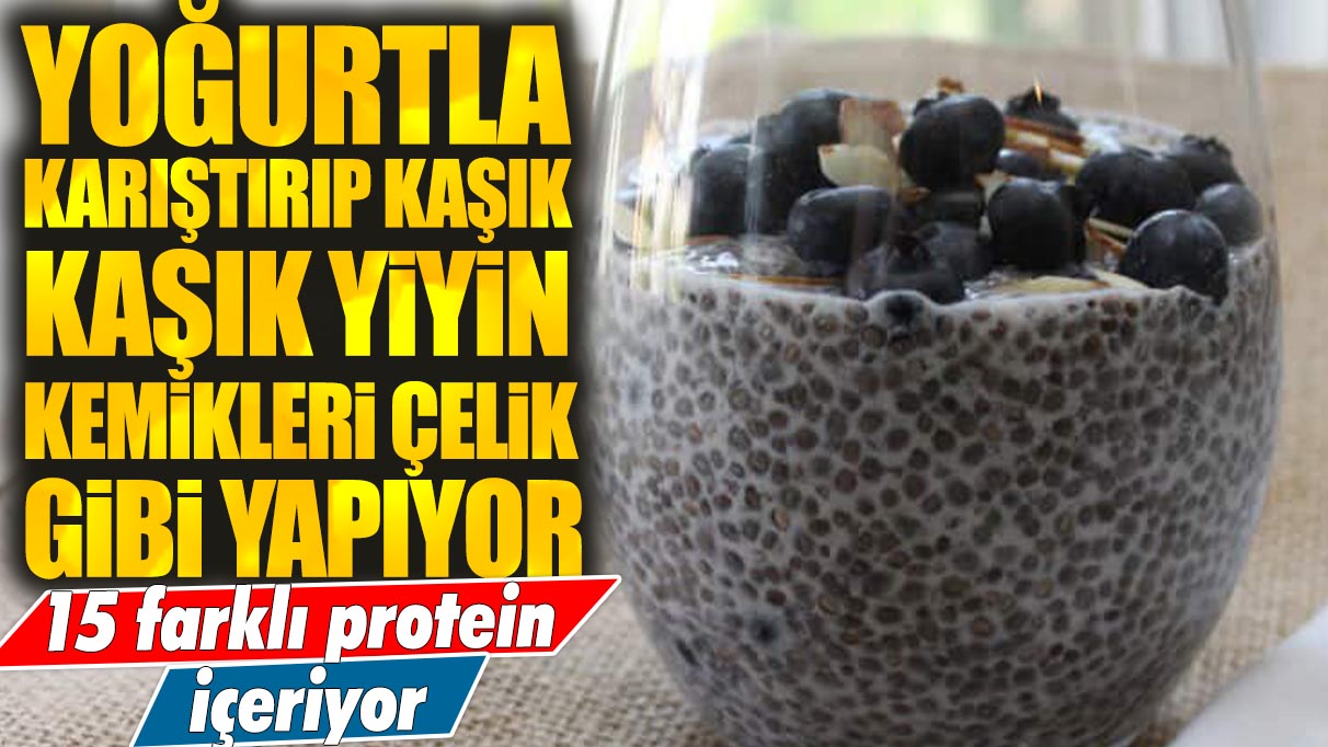 15 farklı protein içeriyor: Yoğurtla karıştırılıp yenilince kemikleri çelik gibi yapıyor