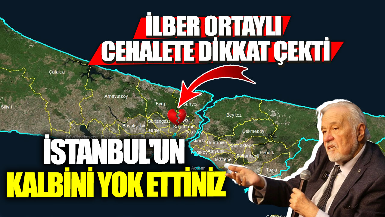 İlber Ortaylı cehalete dikkat çekti! İstanbul'un kalbini yok ettiniz