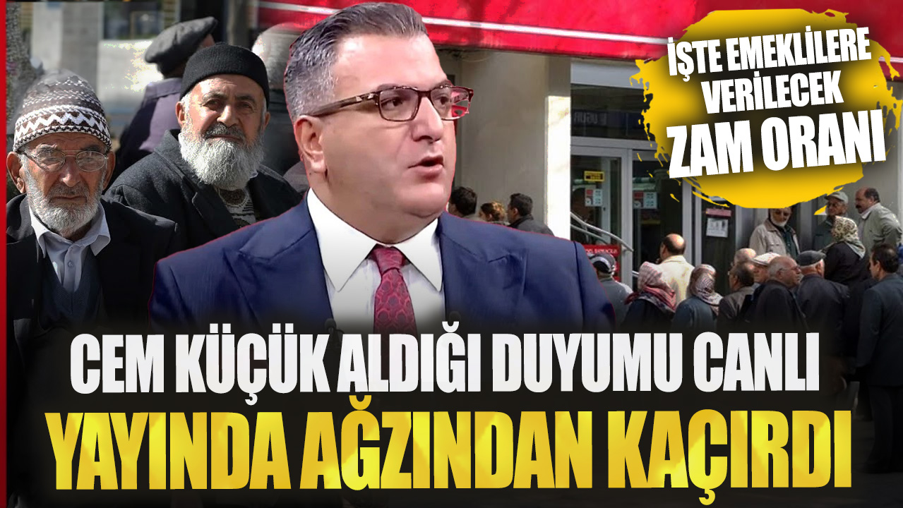 Cem Küçük aldığı duyumu canlı yayında ağzından kaçırdı! İşte emeklilere verilecek yeni zam oranı