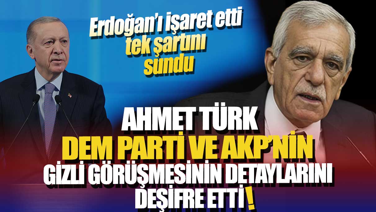 Ahmet Türk AKP ile DEM Parti’nin gizli görüşmesinin perde arkasını anlattı: Erdoğan’ı işaret etti tek şartını sundu