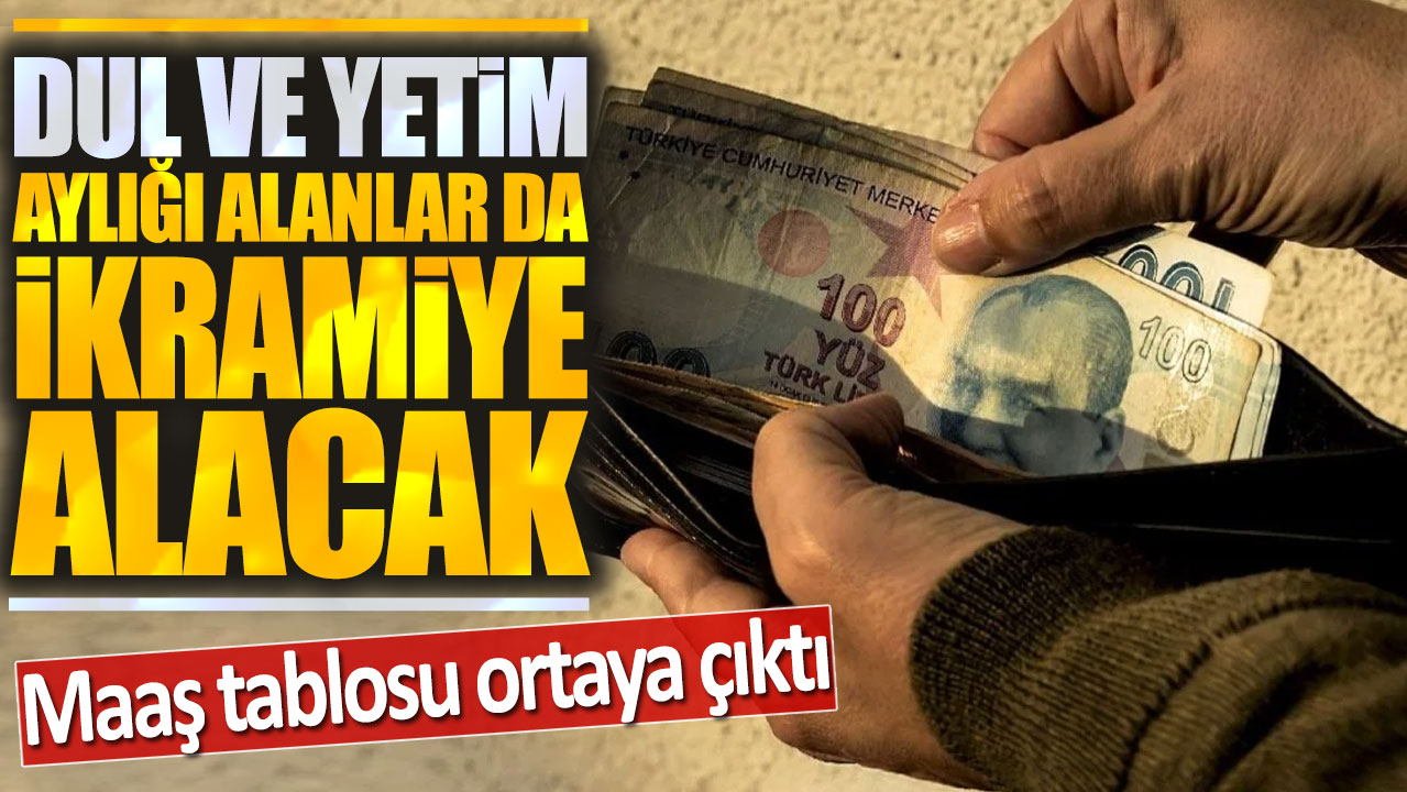 Dul ve yetim aylığı alanlar da ikramiye alacak: Maaş tablosu ortaya çıktı