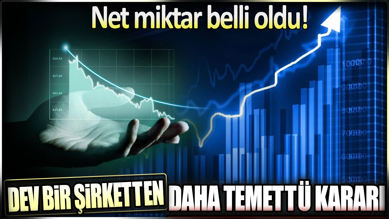 Dev bir şirketten daha temettü kararı! Net miktar belli oldu