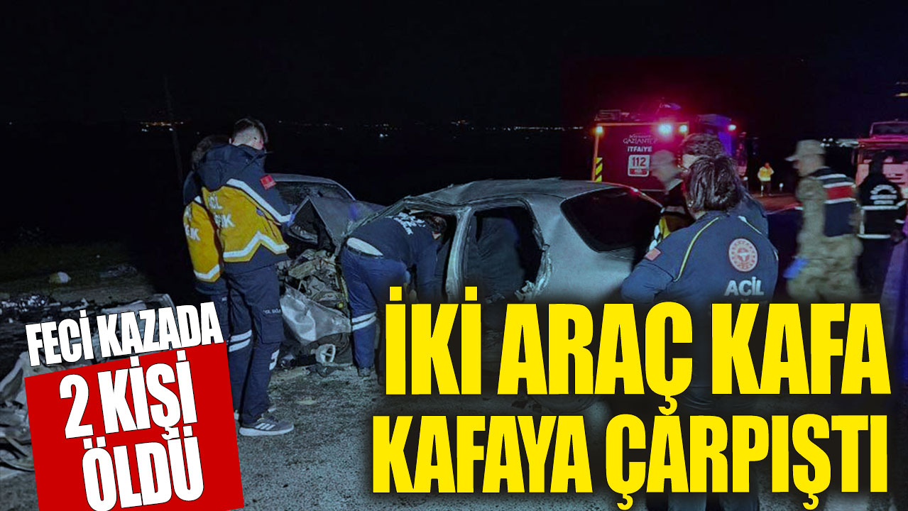 Feci kaza iki otomobil kafa kafaya çarpıştı!