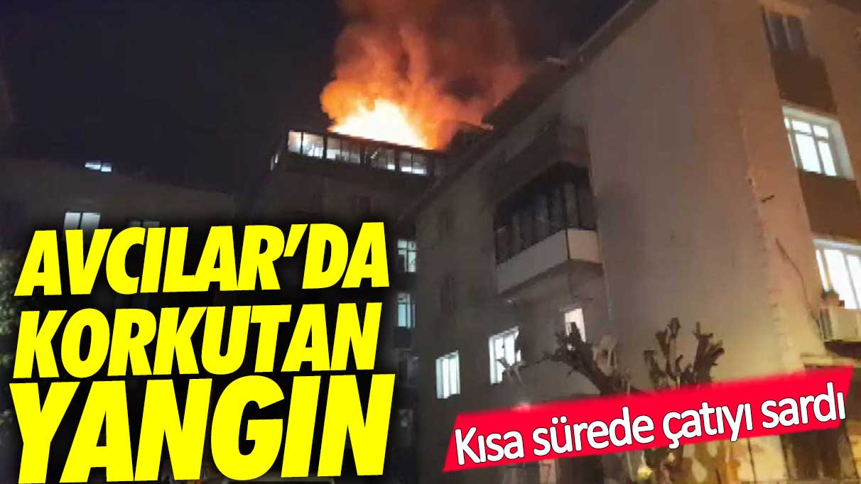 Avcılar'da 6 katlı binada korkutan yangın