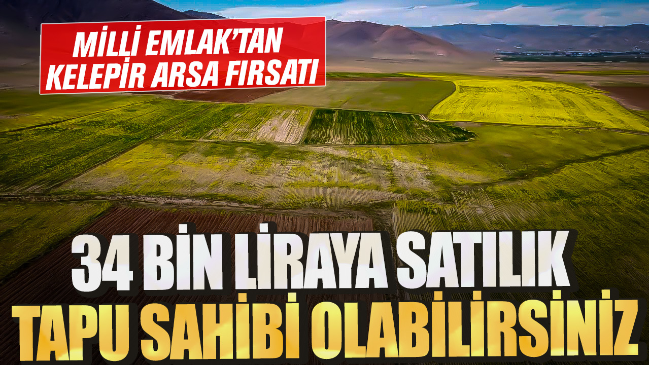 Milli Emlak’tan kelepir arsa fırsatı: 34 bin liraya satılık tapu sahibi olabilirsiniz