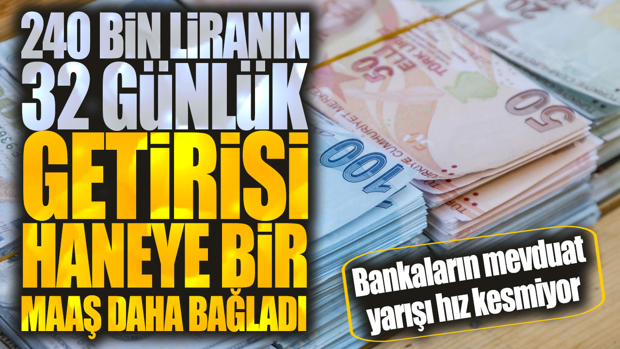 Bankaların mevduat faiz oranları üç katına çıktı! İşte 240 bin liranın 32 günlük getirisi