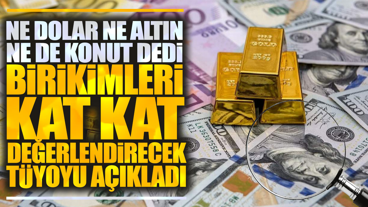 Ne dolar ne altın ne konut dedi birikimleri kat kat değerlendirecek tüyoyu açıkladı