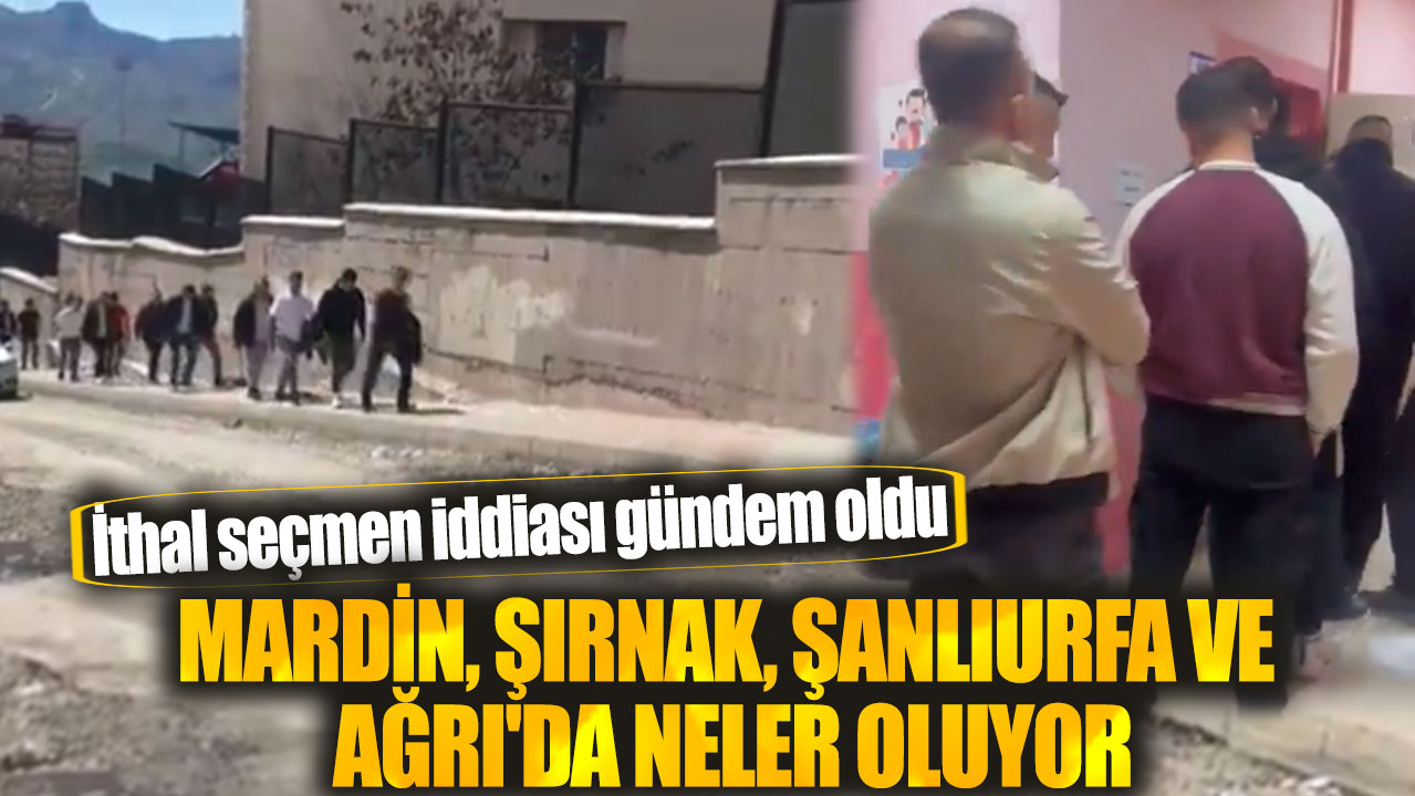 Mardin Şırnak Şanlıurfa ve Ağrı'da neler oluyor? İthal seçmen iddiası gündem oldu