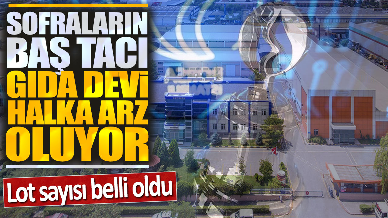 Sofraların baş tacı gıda devi halka arz için harekete geçti: Lot sayısı belli oldu