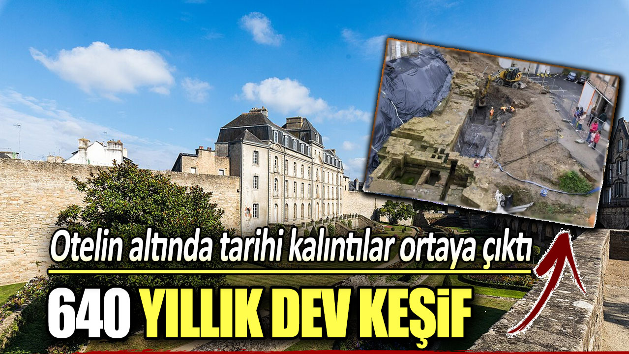 640 yıllık dev keşif: Otelin altında tarihi kalıntılar ortaya çıktı