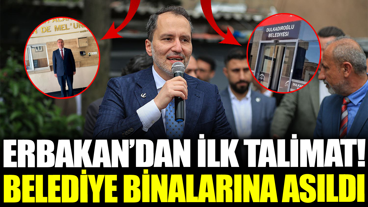 Erbakan'dan seçimi kazanan YRP'li başkanlara ilk talimat! Belediyelerin girişlerine hadis asıldı