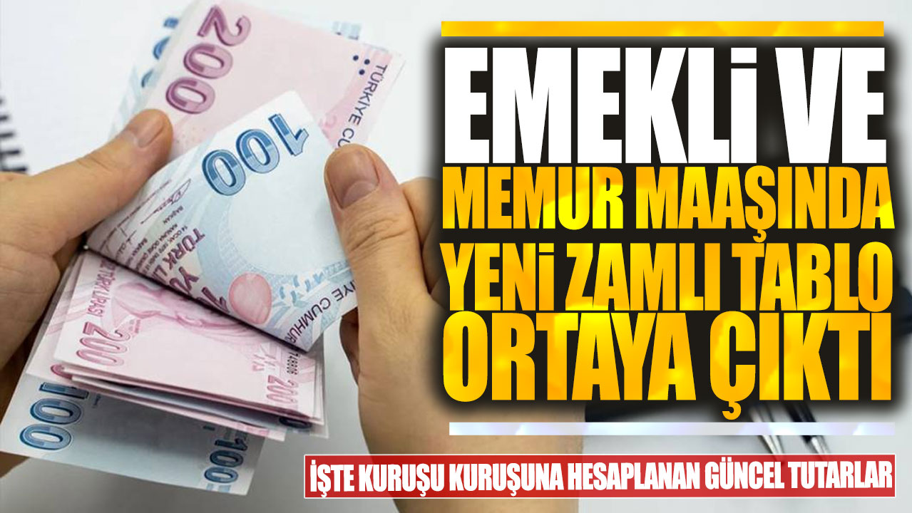 Emekli ve memur maaşında yeni zamlı tablo ortaya çıktı! İşte kuruşu kuruşuna hesaplanan güncel tutarlar