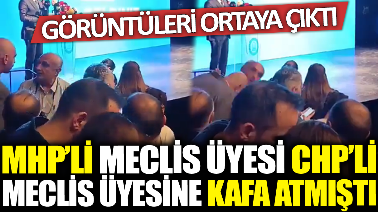 Bursa'da MHP'li meclis üyesinin CHP'li meclis üyesine kafa attığı anın görüntüleri ortaya çıktı