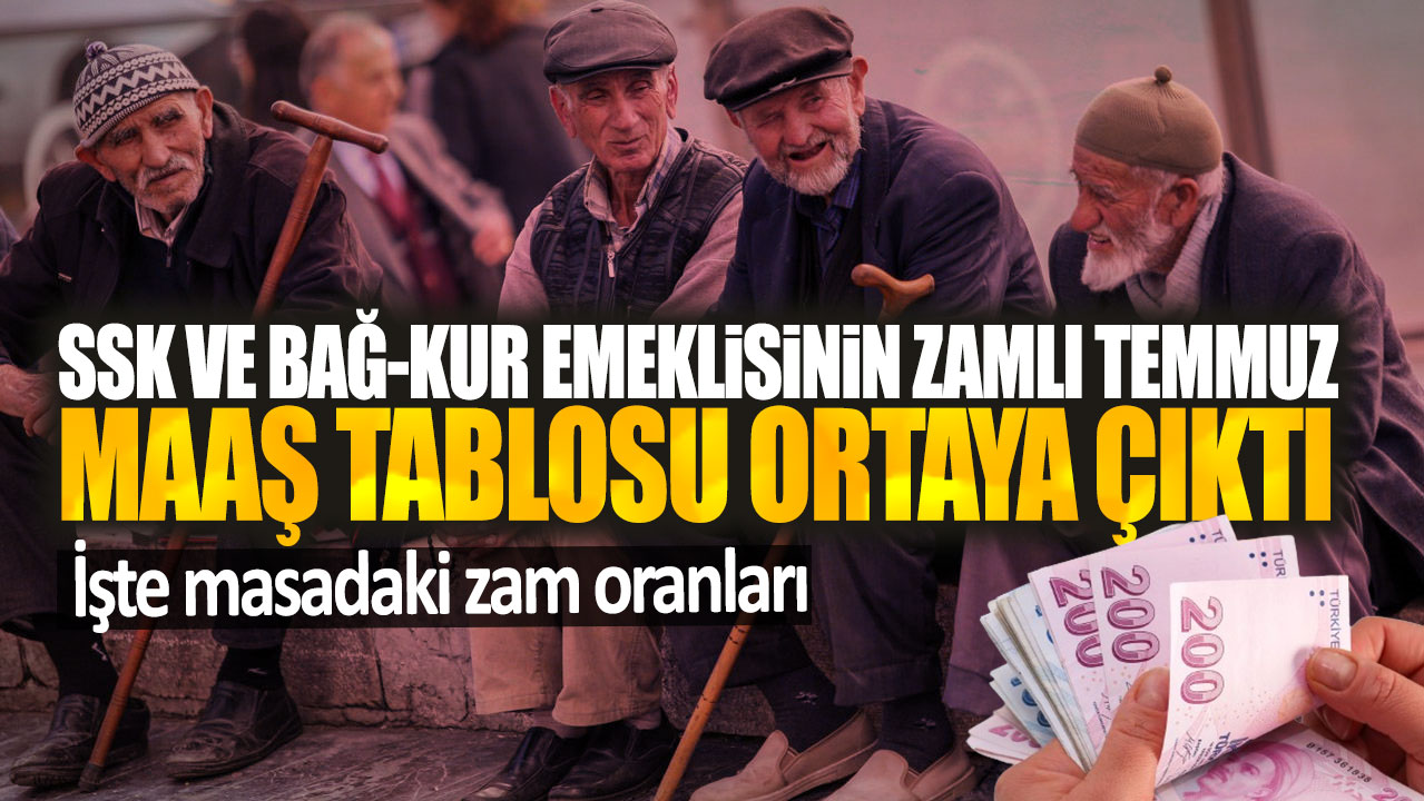 SSK ve Bağ-kur emeklisinin zamlı temmuz maaş tablosu ortaya çıktı! İşte masadaki zam oranları