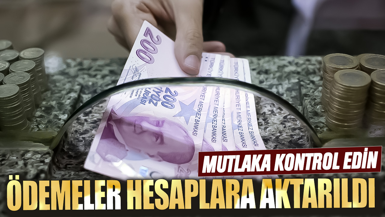 Ödemeler hesaplara aktarıldı! Mutlaka kontrol edin