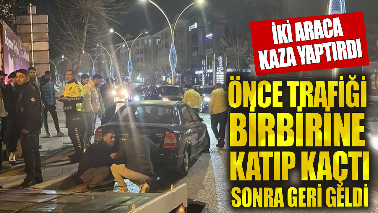 Önce trafiği birbirine katıp kaçtı! Sonra olay yerine geri geldi