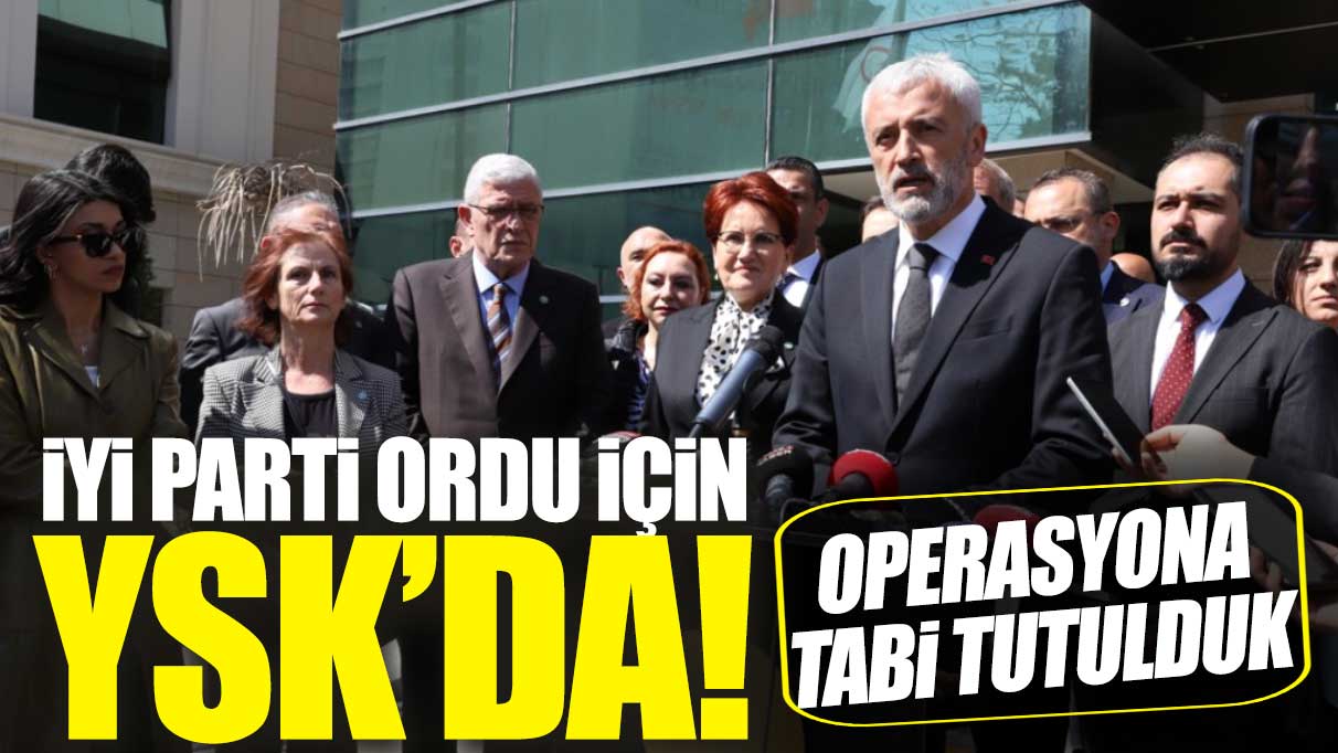 İYİ Parti Ordu için YSK'da: Operasyona tabi tutulduk