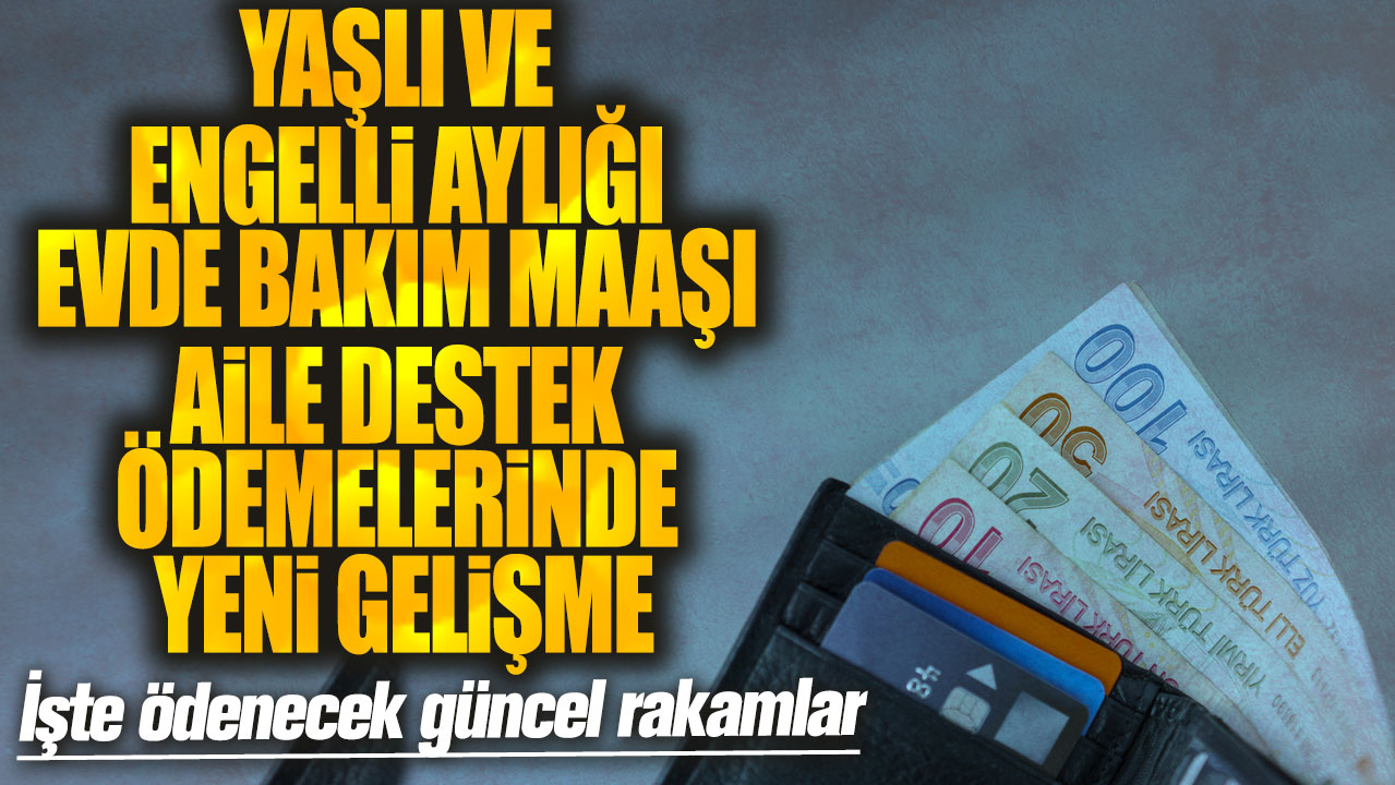 Yaşlı ve engelli aylığı evde bakım maaşı aile destek ödemelerinde yeni gelişme! İşte ödenecek güncel rakamlar