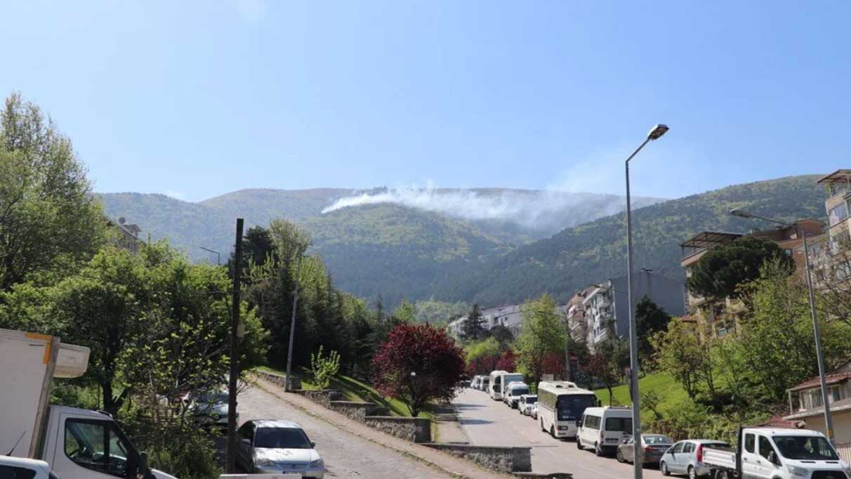 Uludağ eteklerinde çıkan yangın söndürüldü