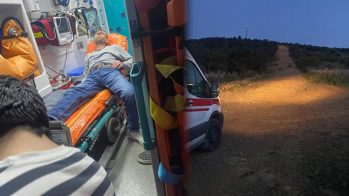 İstanbul'da araç ağaçlık alana uçtu: 3 yaralı