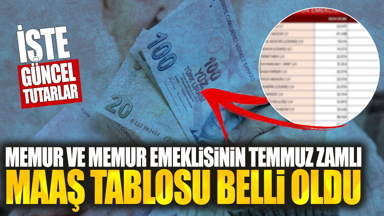 Memur ve memur emeklisinin temmuz zamlı maaş tablosu belli oldu! İşte güncel tutarlar