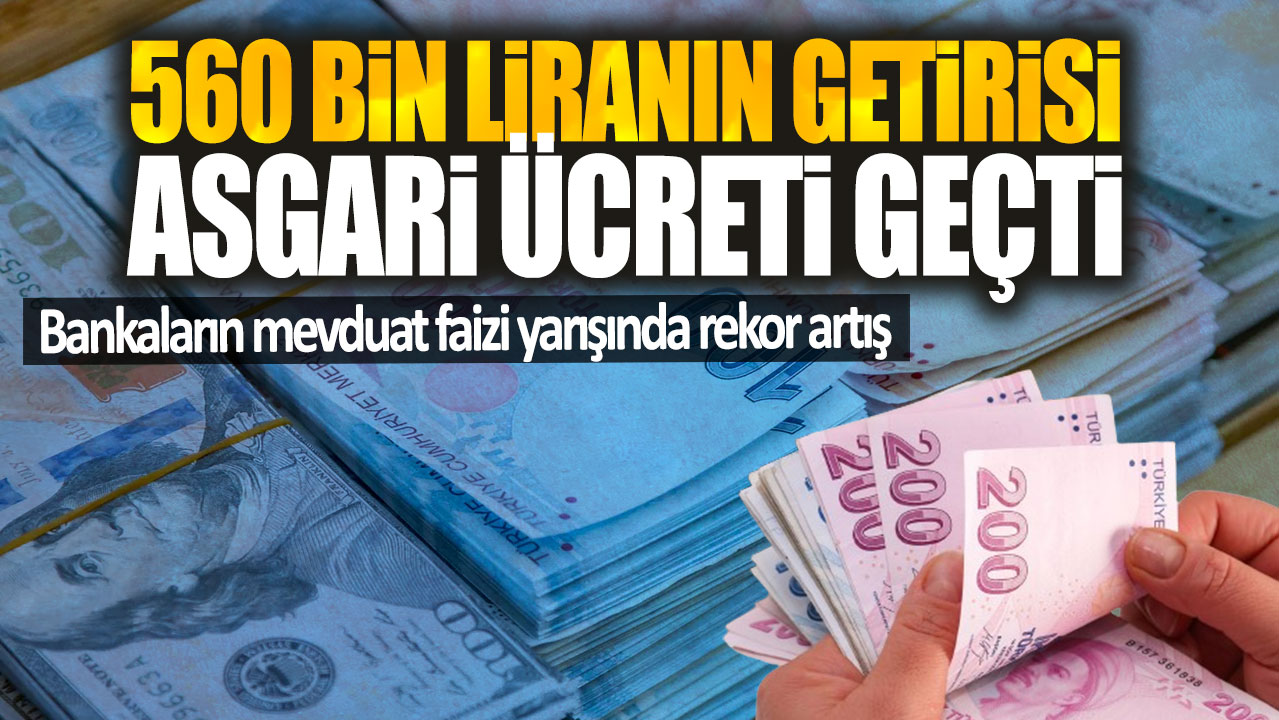 560 bin liranın getirisi asgari ücreti geçti! Bankaların mevduat faizi yarışında rekor artış