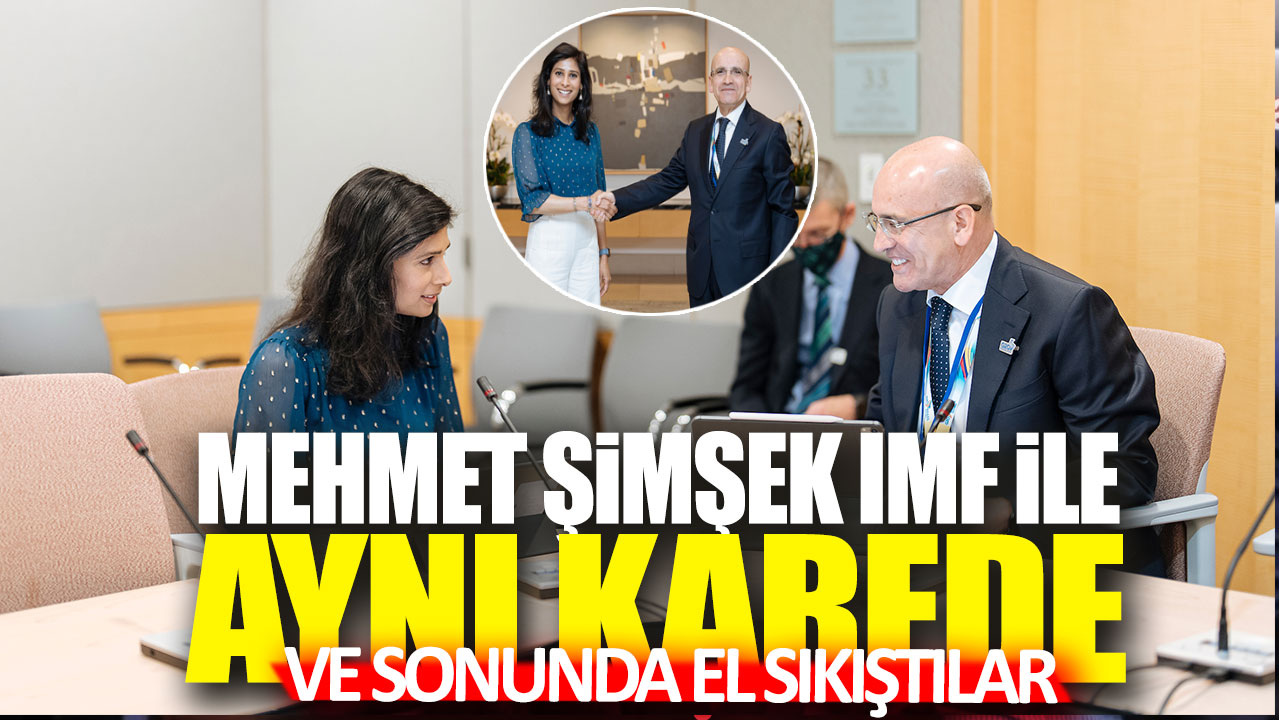 Mehmet Şimşek IMF İle aynı karede! Ve sonunda el sıkıştılar