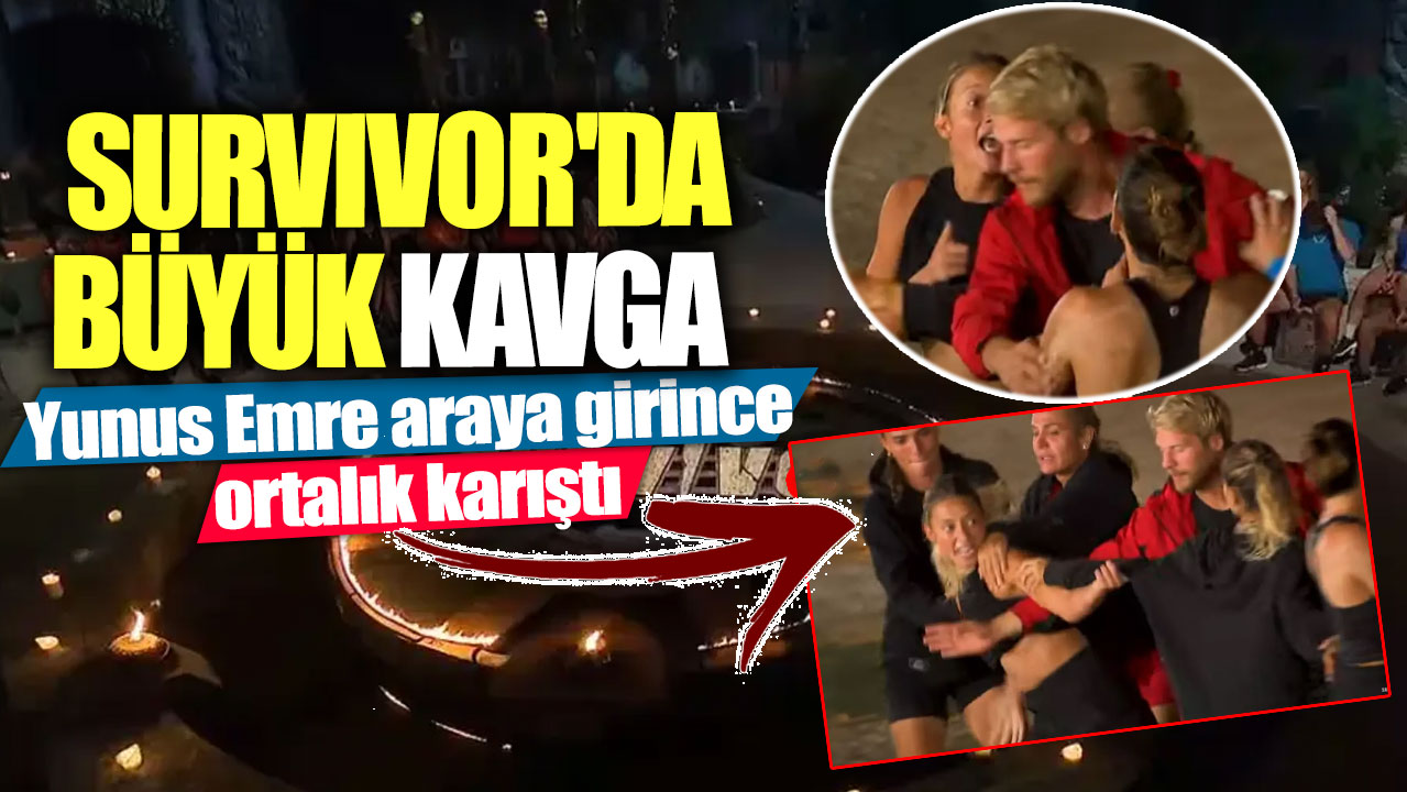 Survivor'da büyük kavga! Yunus Emre araya girince ortalık karıştı