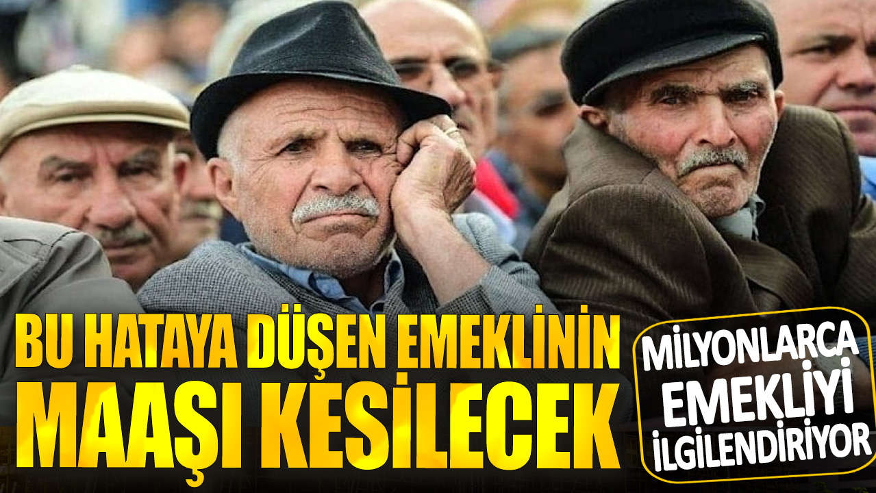 Bu hataya düşen emeklinin maaşı kesilecek! Milyonlarca emekliyi ilgilendiriyor