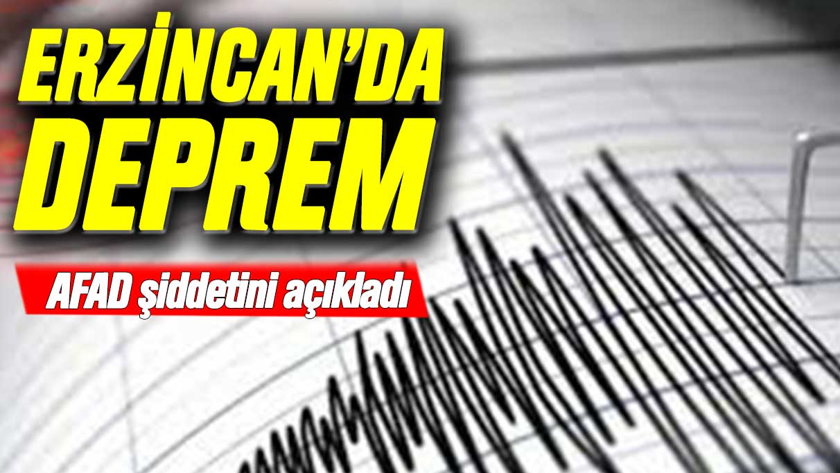 Erzincan'da 4.1 büyüklüğünde deprem