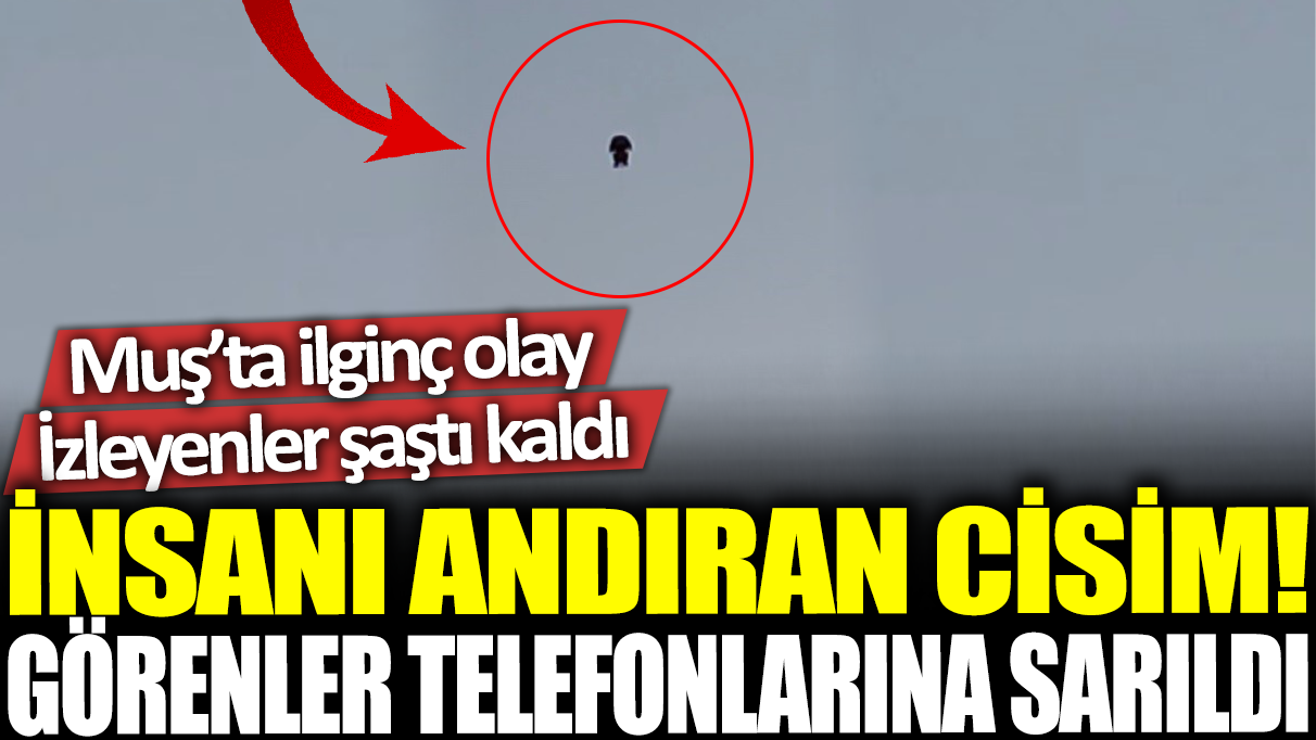 Muş'ta ilginç olay: Gökyüzünde insanı andıran bir cisim görüldü