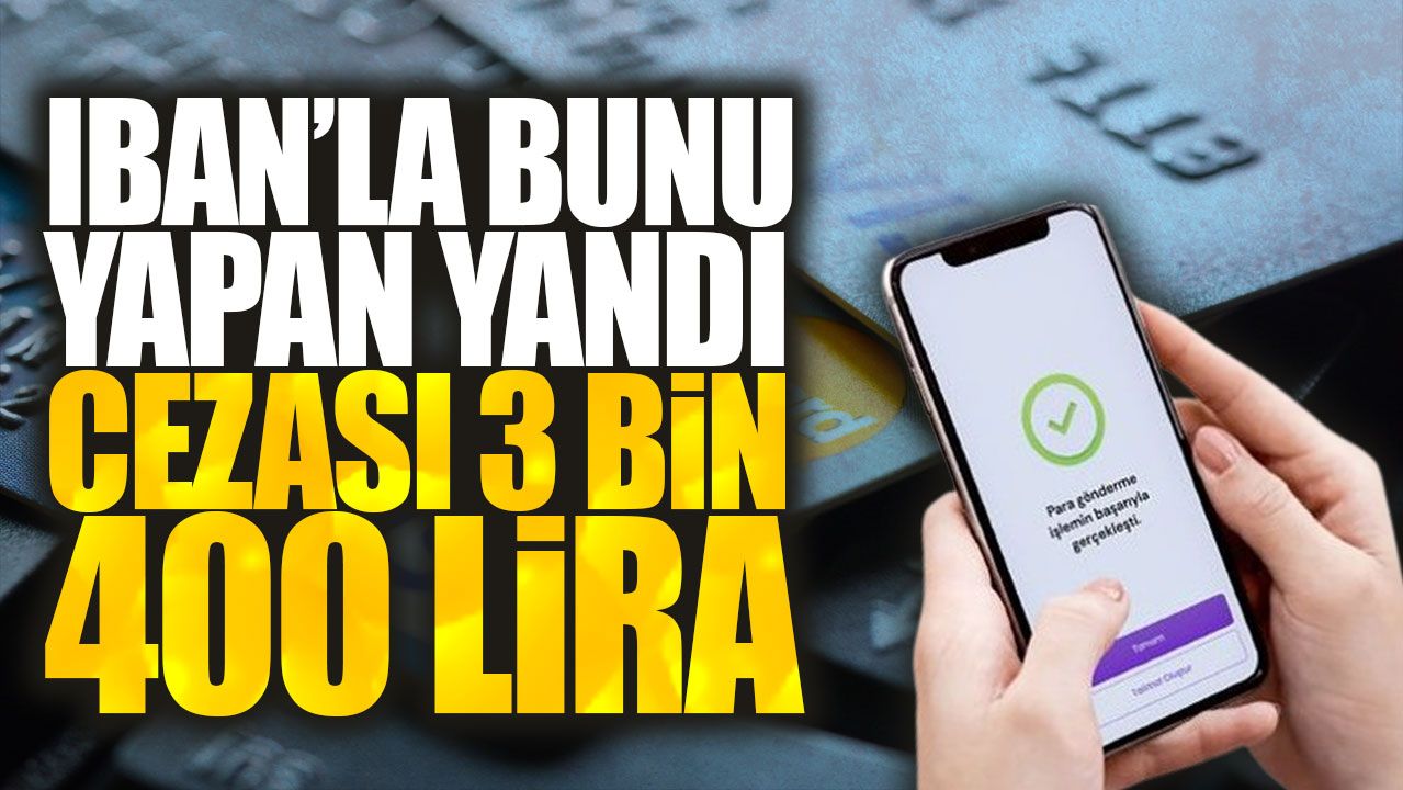 Cezası 3 bin 400 lira! IBAN’la bunu yapan yandı