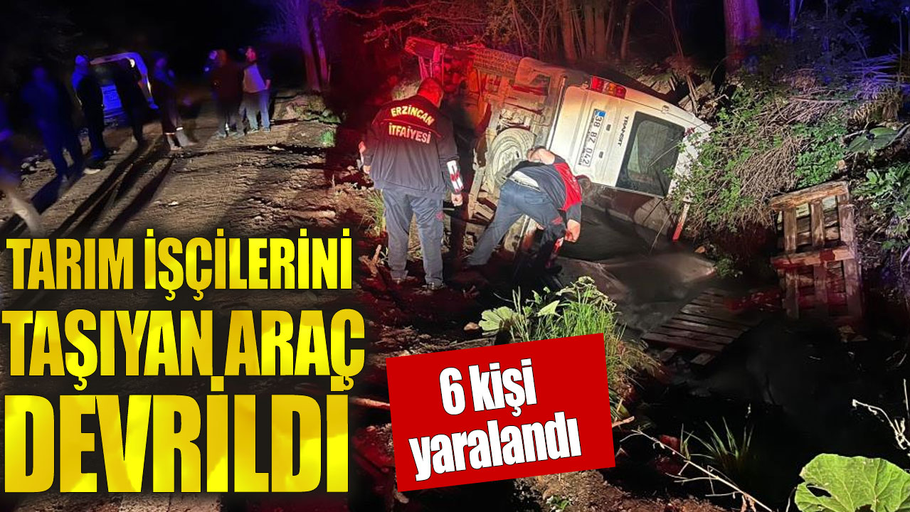 Tarım işçilerini taşıyan minibüs su kanalına devrildi