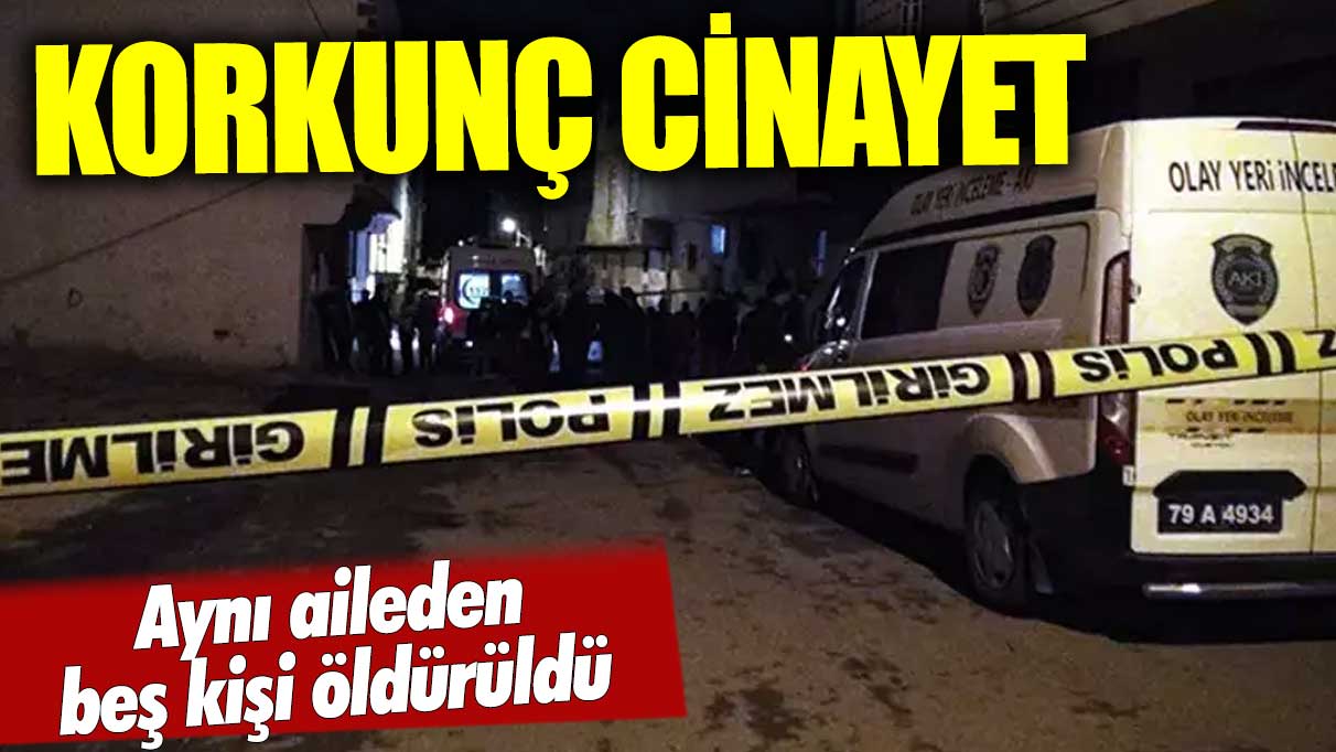 Korkunç cinayet! Aile faciası yaşandı: 5 ölü